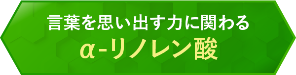 言葉を思い出す力に関わる α-リノレン酸